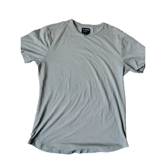 X Cuts Clothing Men's M  Curve Hem Short Sleeve T Shirt M Greyish Color - Picture 1 of 8